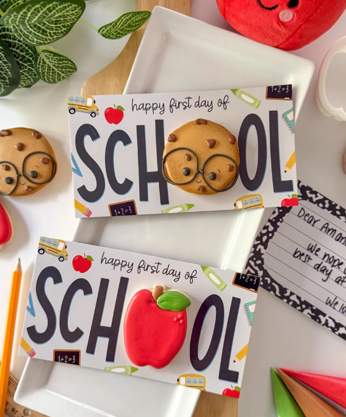 📚 Happy First Day of School Cookie Cards